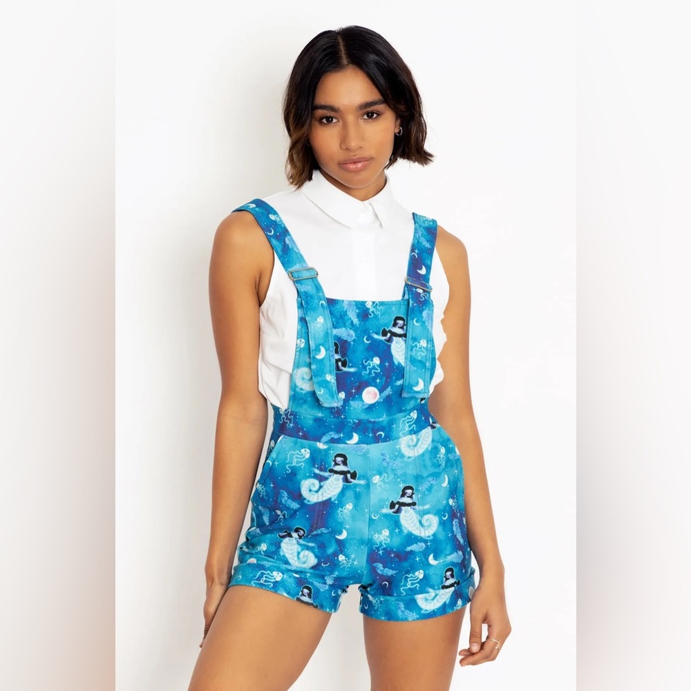 BlackMilk x MoonBound Studio: Spooky Mermaid Short Overalls